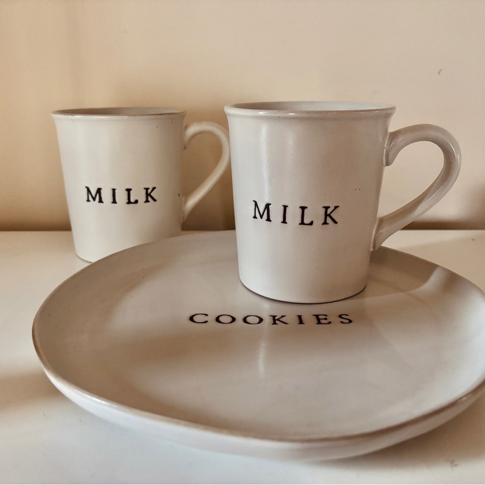 Hearth & Hand Milk and Cookies Plate Set